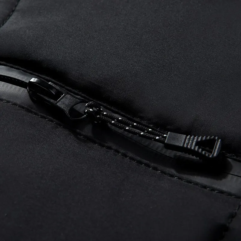 

Winter Warm Men Jacket Coat Casual Autumn Stand Collar Puffer Thick Hat White Duck Parka Male Men's Winter Down Jacket