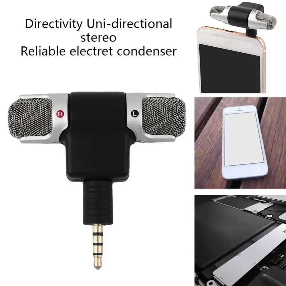 

Mini Mic Digital Stereo Microphone Digital Mic adapter 3.5mm Jack for PC Laptop Notebook Portable