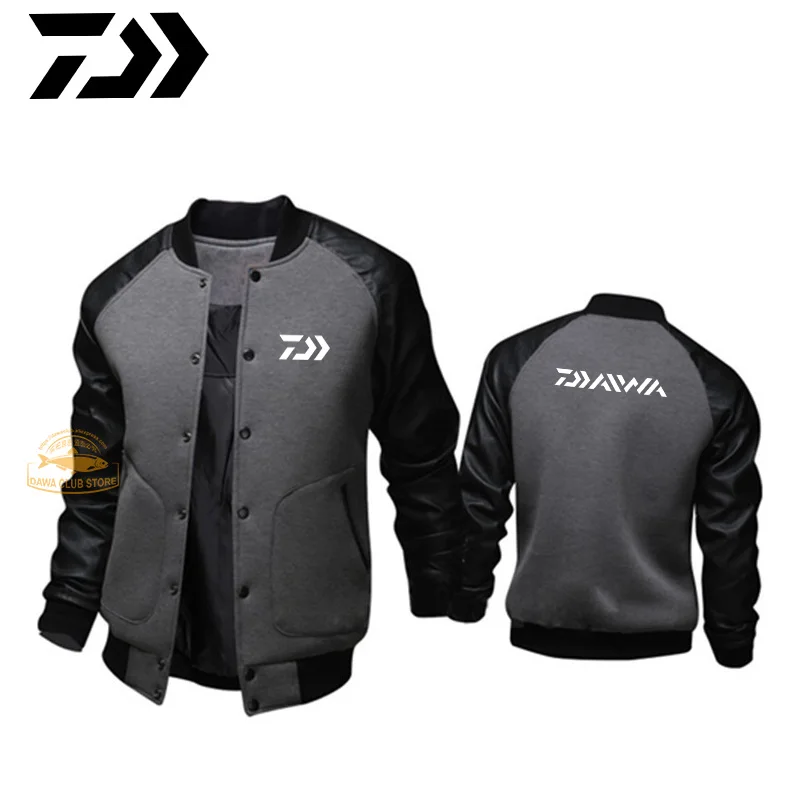

Fishing Clothes 2020 DAIWA Autumn Men's Casual Stand-up Collar and Leather Sleeve Jacket Spring Outdoor Sport Fishing Coat