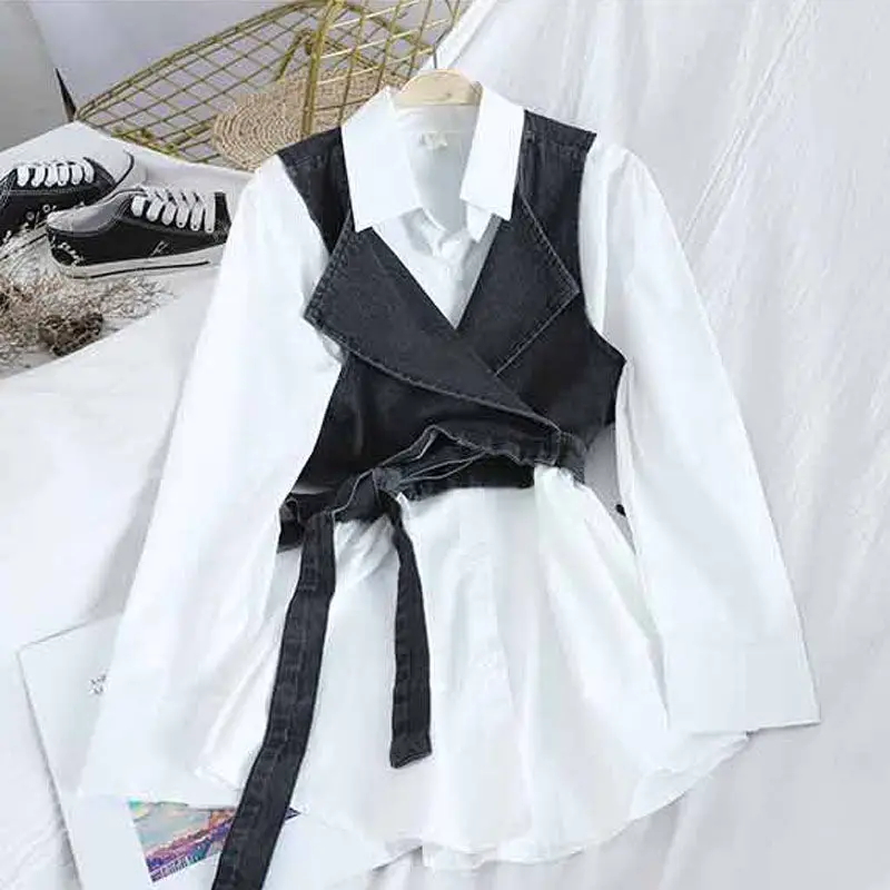 Женские блузки с отложным воротником Korobov размера плюс комплекты из 2 предметов в