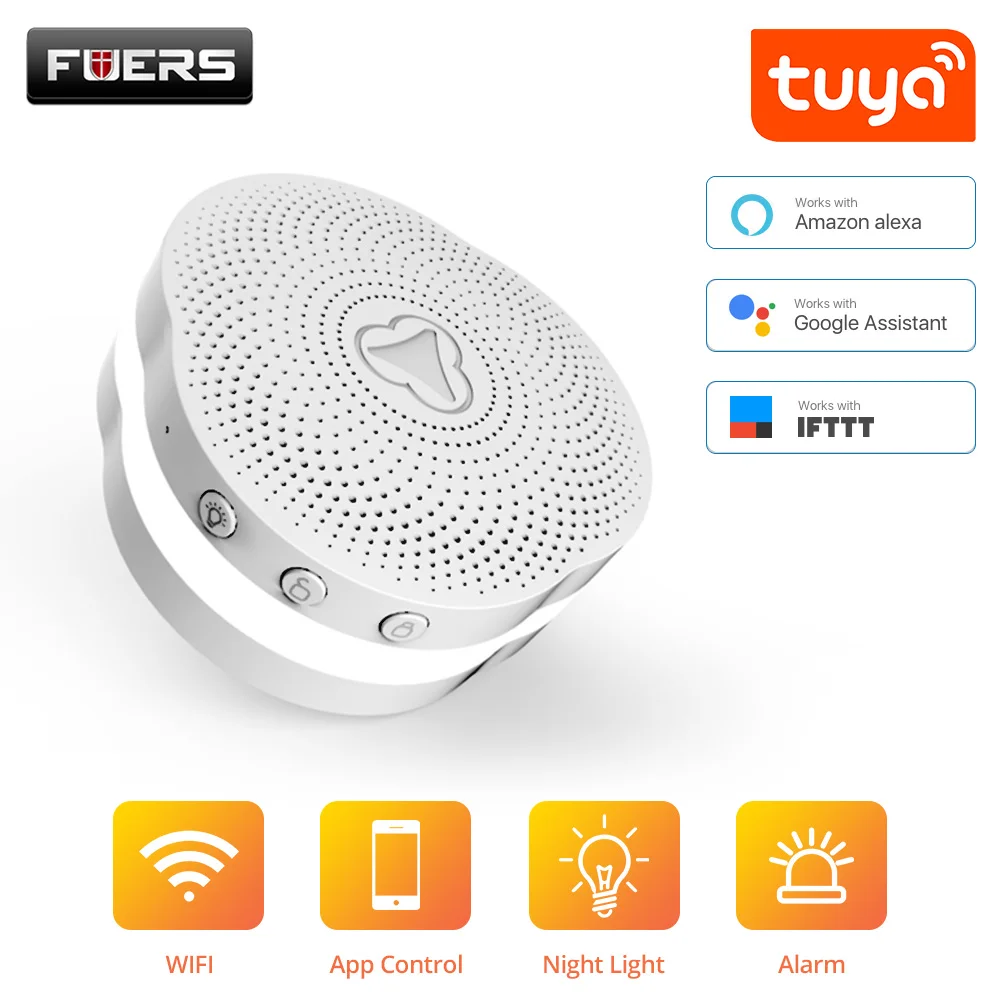Система сигнализации Fuers Tuya умный Ночной светильник с Wi Fi управлением через