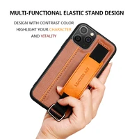 phone case for iphone 11 pro leather card slot wristband case for x se 2020 xs max 6 7 8 plus anti shock duty protection cover