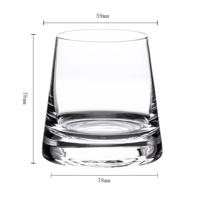 

2 Pcs/Lot Whiskey Glass Cup Transparent Thick Bottom Wine Cup for KTV Bar Club Vodka Bourbon Whisky Scotch Liquor Gift for Men