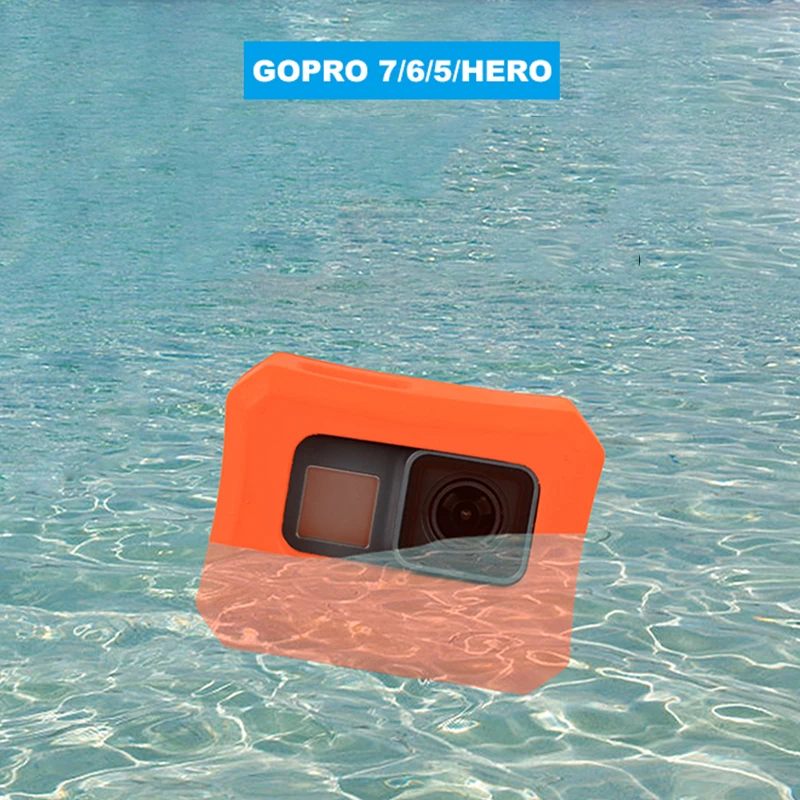Силиконовый мягкий резиновый плавающая рамка защитный чехол для GoPro Go Pro Hero 5/Hero 6 7 Orange