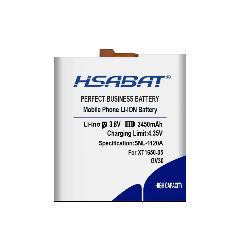 HSABAT GV30 3450 мА/ч, Батарея для Motorola Moto Z XT1650-05 XT1650-01 XT1650-03 XT1650-02 GV40