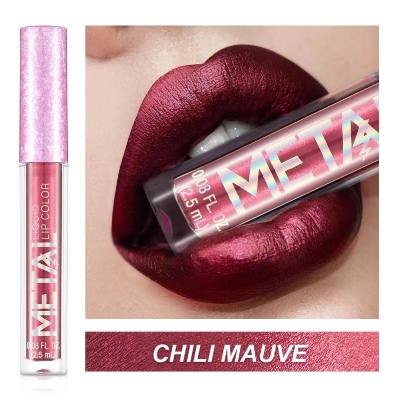 

Lips Makeup Glitter Liquid Lipstick Waterproof Shiny Shimmer Metallic Lip Gloss Tint Long Lasting Lipgloss Cosmetics