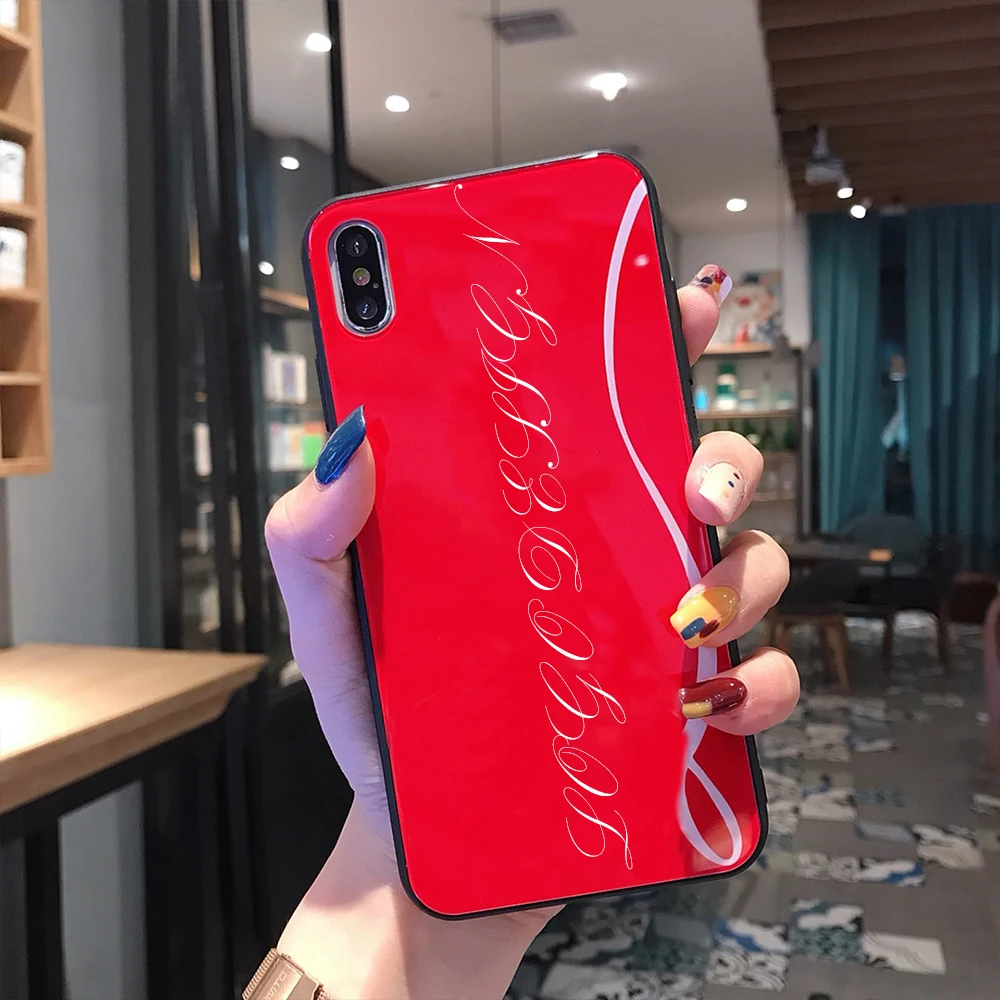 

Suitable for Apple mobile phone fashionable tempered glass simple silicone edging anti-fall 6S 7 8PLUS X XS XR MAX 11 PRO MAX