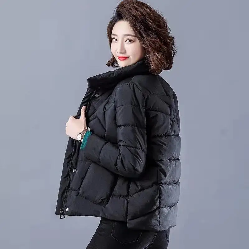 Women Cotton Jacket Warm Outwear Winter 2021 Fashion Loose Casaco Feminino Coats Parkas Black Green Red Padded Jackets Female