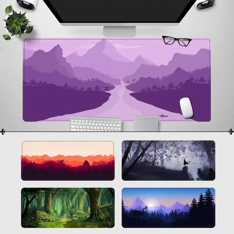 

Lock Edge Deep forest content Gaming Mouse Pad PC Laptop Gamer Mousepad Anime Antislip Mat Keyboard Desk Mat Carpet for cs go