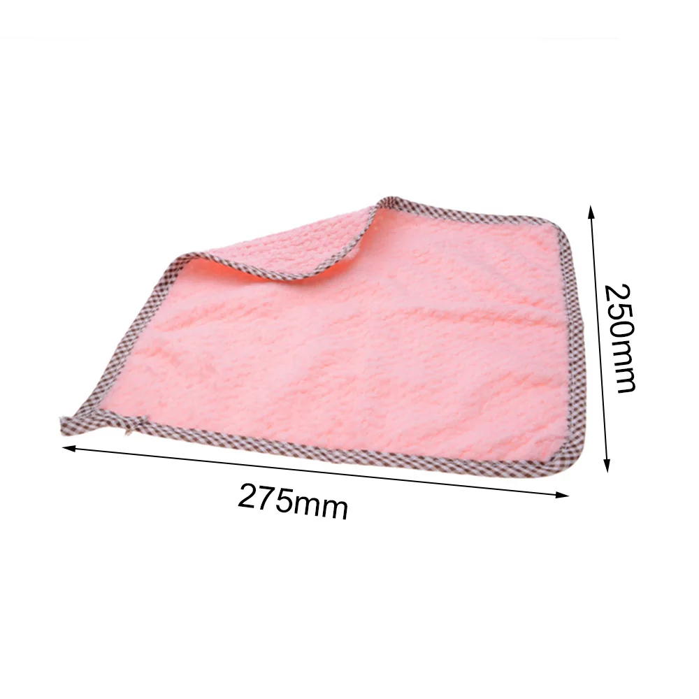 

Non-greasy Non-linting Hangable Coral Fleece Double-sided Rag Kitchen Pineapple Pattern Absorbent Hand Towel Plain Dish Cloth