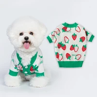 dog sweaters for small dogs strawberry dog clothes winter pet sweater dog christmas clothes pet clothes