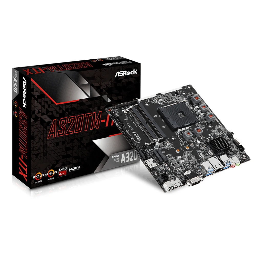 ASRock A320TM ITX все в одном PC материнская плата (с поддержкой LVDS) разъем AM4 DDR4 64G SATA3 1