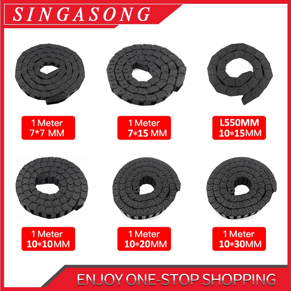 Пластиковая цепь передачи для станка 1 метр сопротивления кабеля с концевыми