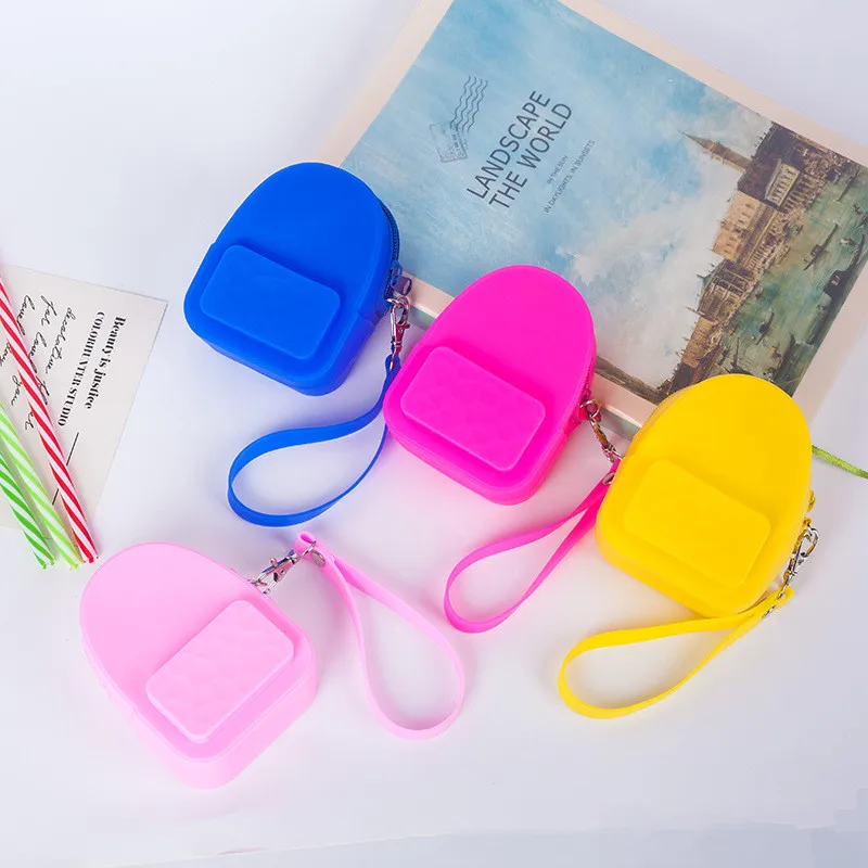 

New Coin Purse Mini Silicone Animal Small Coin Purse Lady Key Bag Purse Children Gift Prize Package Bluetooth Bags Girls Wallet
