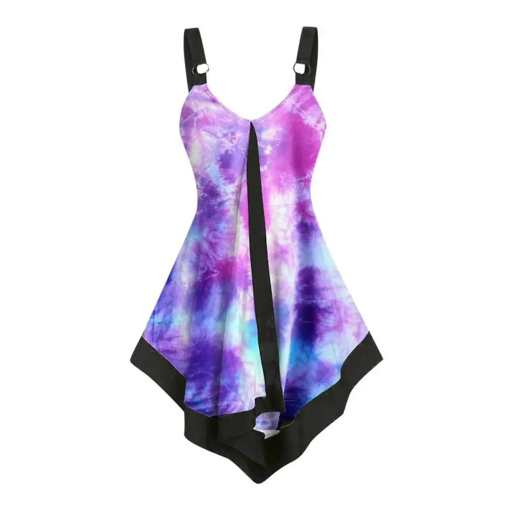 Женский жилет из полиэстера с V образным вырезом и принтом|Майки| |