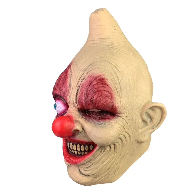

New Halloween One-Eyed Clown Mask Ghost Festival Horror Mask Masquerade Horror Zombie Mask Headgear