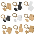 100-300 шт., бирка из натуральной коричневой крафт-бумаги