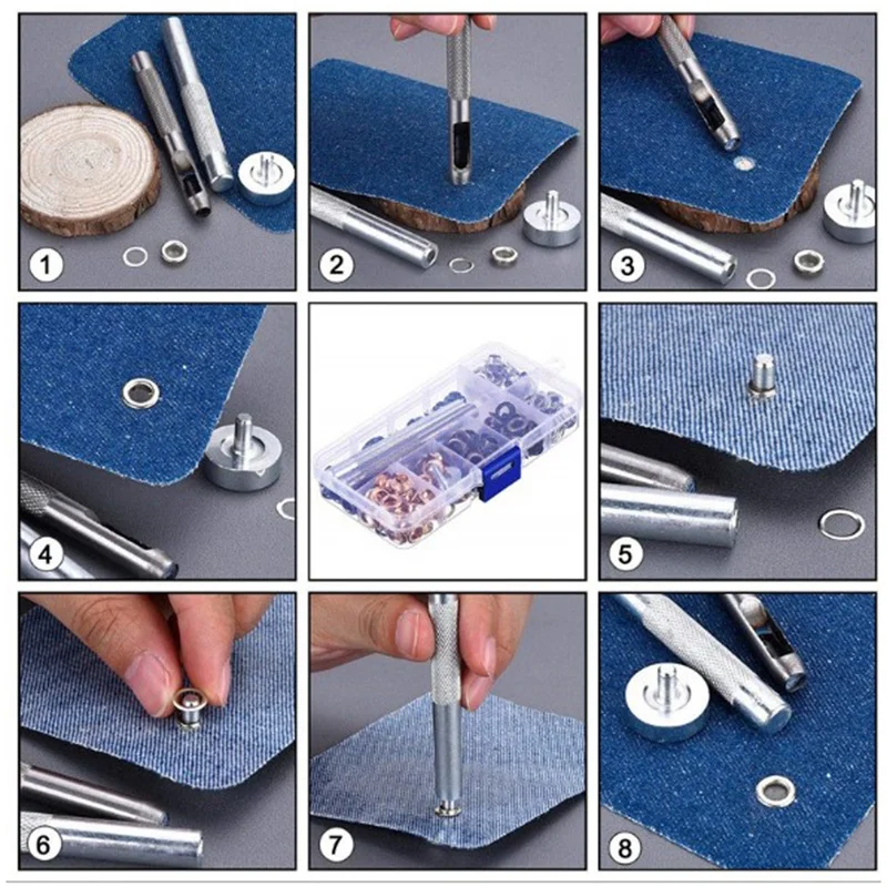 200 шт. люверсами металлическое ушко комплект металлические кнопки пряжки