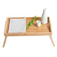 bamboo wood bed tray breakfast on the bed laptop desk simple dining table for sofa bed table picnic with handle small tables