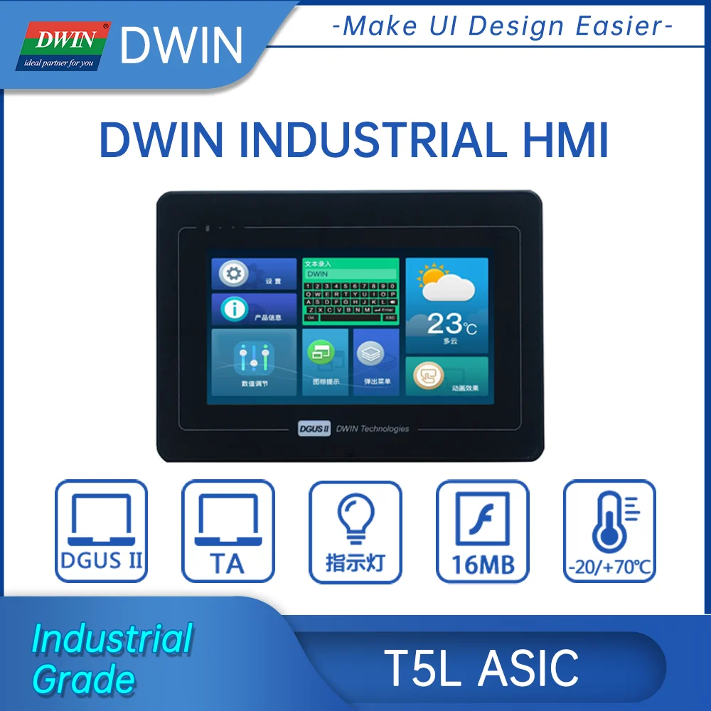 DWIN-módulo LCD táctil HMI para Arduino, resistente/capacitivo, Industrial mejorado, 4,3 
