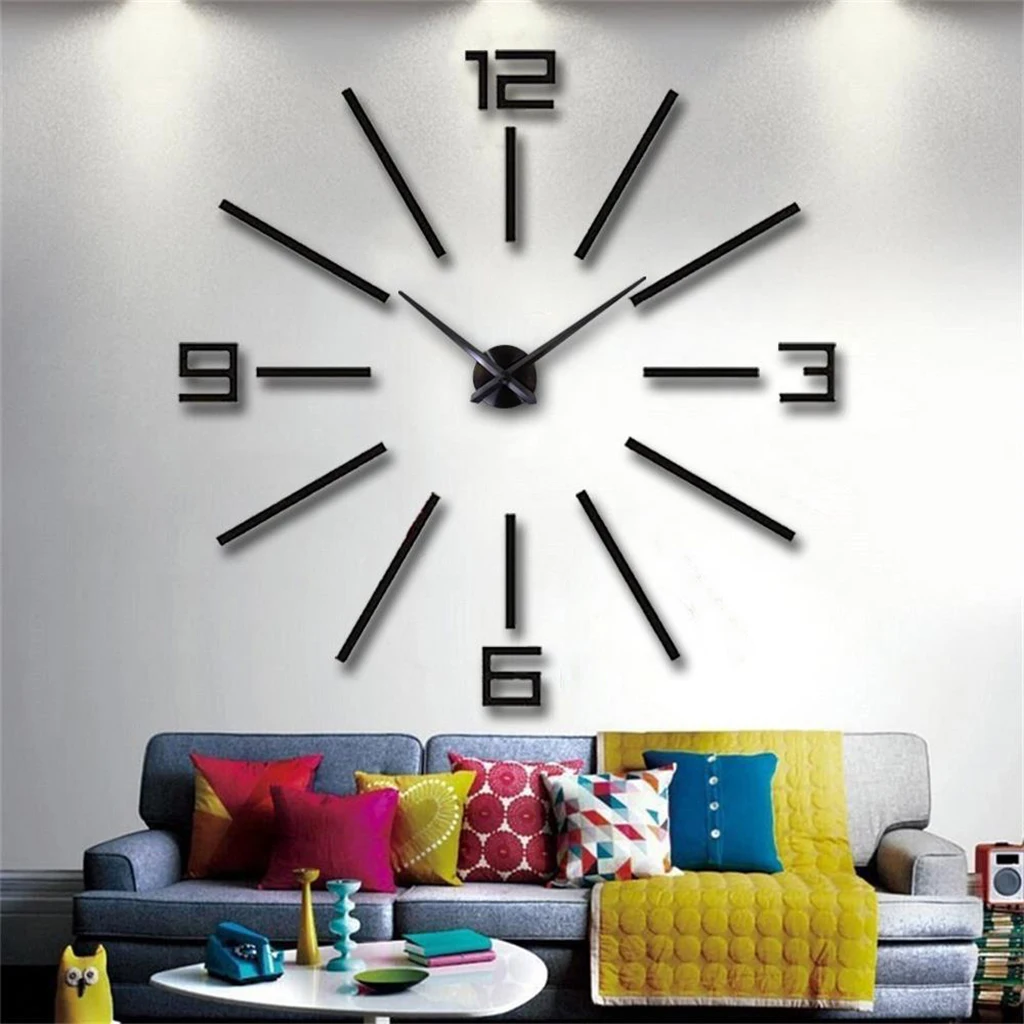 

Numbers Clock Wall Sticker with Mechanism Home Office Decorations Gift