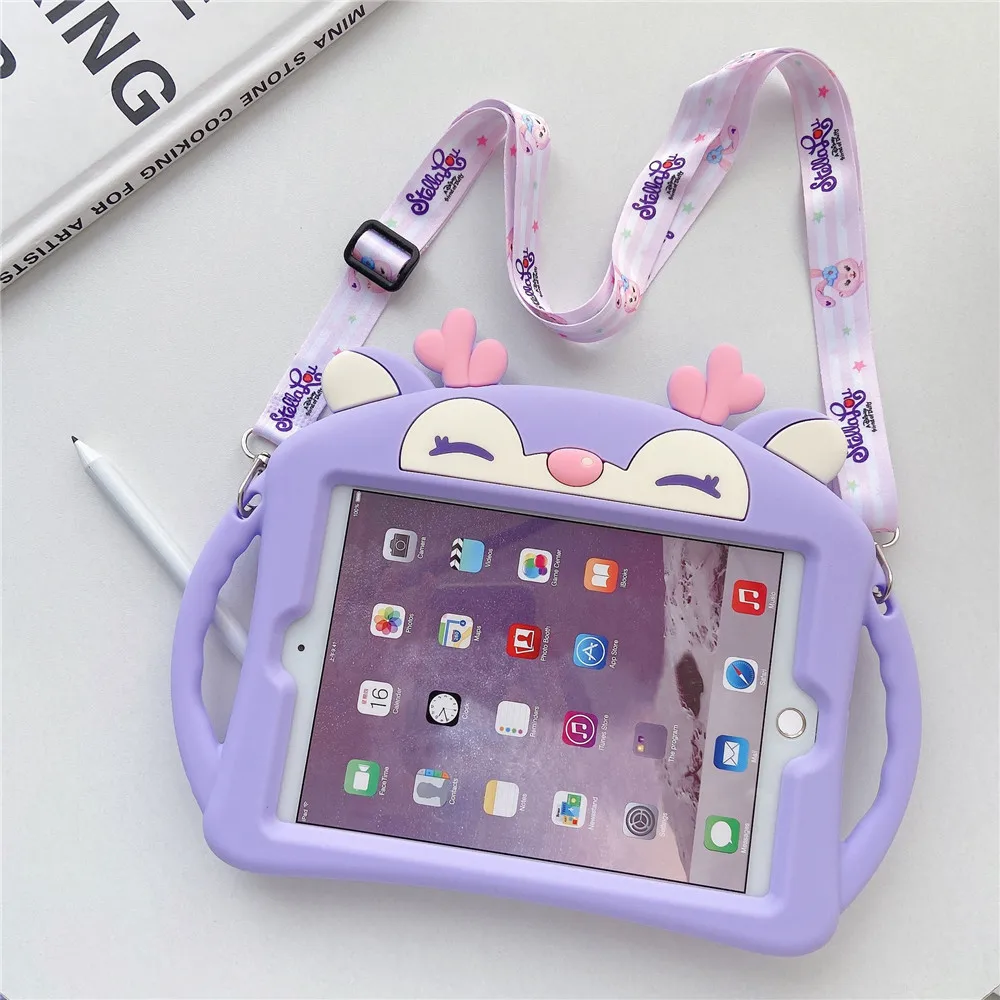 

Мультяшный чехол для iPad 10,2 ''2019 7-го поколения, чехлы-подставки с держателем для карандашей Apple, детский чехол для планшета для ipad 10,2 дюймов