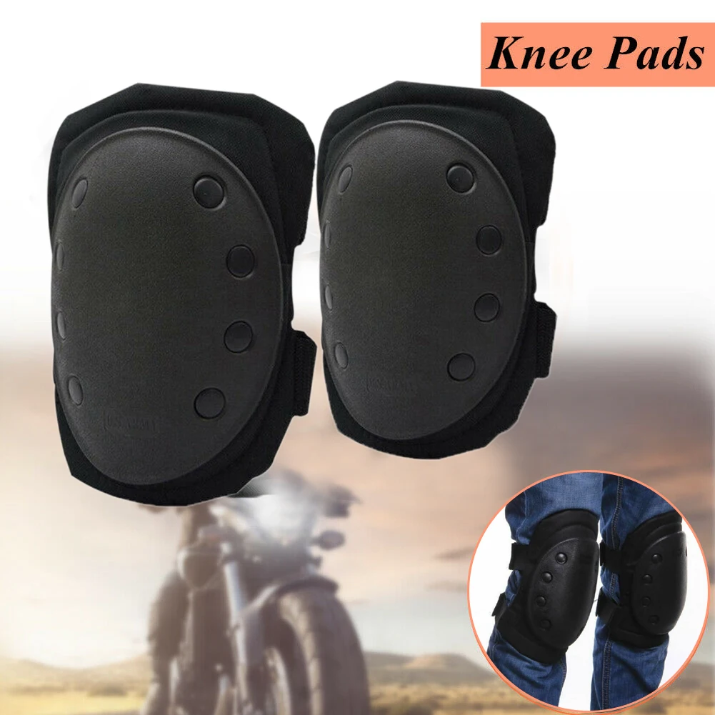 4pcs Outdoor Sports Adult Protective Pad Set Anti Collision Adjustable Straps Soft Shell Hiking Knee Elbow Mountaineering| |