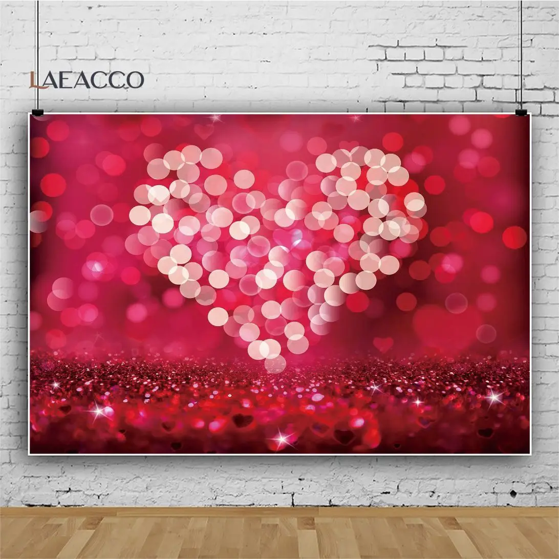 

Laeacco красное сердце блестящие фоны для фотосъемки Свадебные сценические цифровые фотографические фоны на заказ для фотостудии