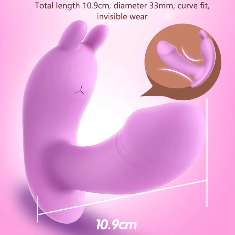 Вибратор бабочка Leten с управлением через приложение фаллоимитатор подогревом