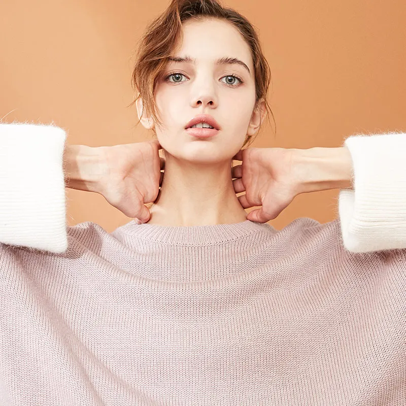 Vero Moda шерстяная вязаная с круглым вырезом из кроличьего меха | 318413578