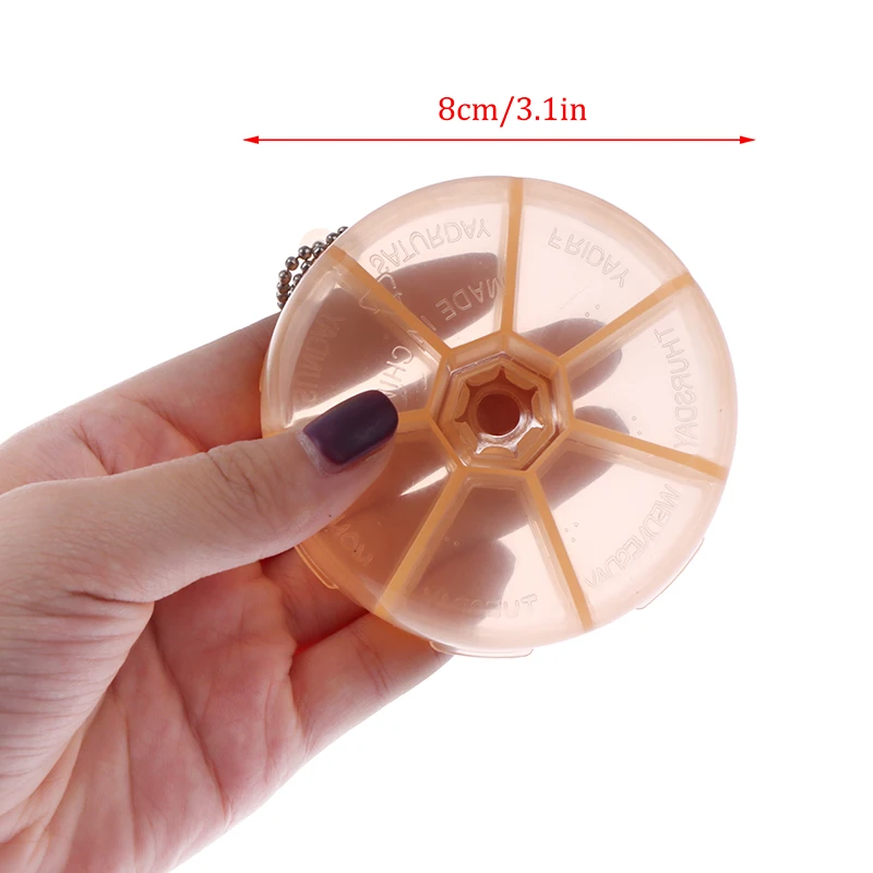 1PC Square Folding Vitamin Medicine Drug Pillbox Travel Pill Box Storage Case RANDOM COLOR New | Красота и здоровье