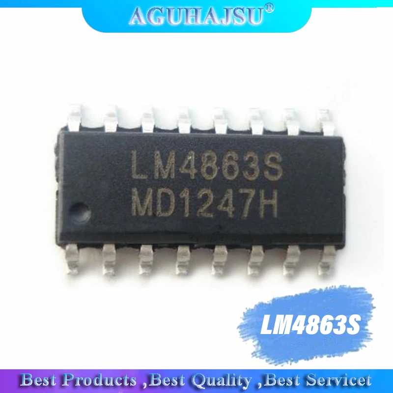 10 шт./лот LM4863S LM4863 Двухканальный аудио усилитель мощности |