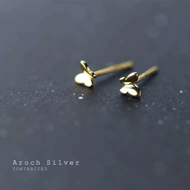 

Gold Plated Women's Earrings Simple Korean Butterfly Earrings Fashion Jewelry Elegant Girl Charm Jewelry Leisure Party Wear