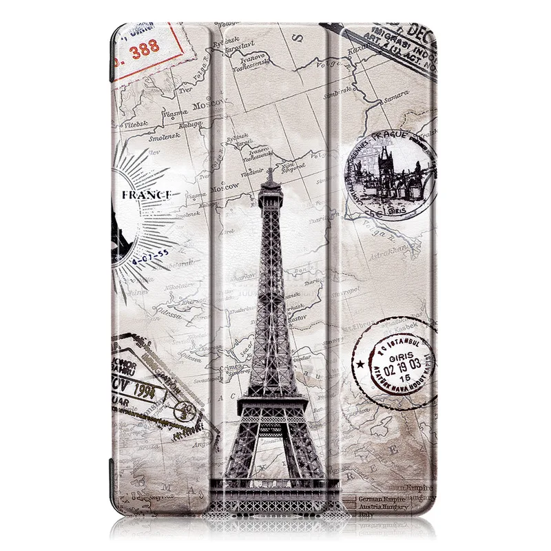 Eiffel tower Окрашенный Магнитный умный чехол для Samsung Galaxy Tab S5E 10,5 T720 чехол для SM-T725 кожаный чехол подставка Trifold Fundas - Цвет: Eiffel tower