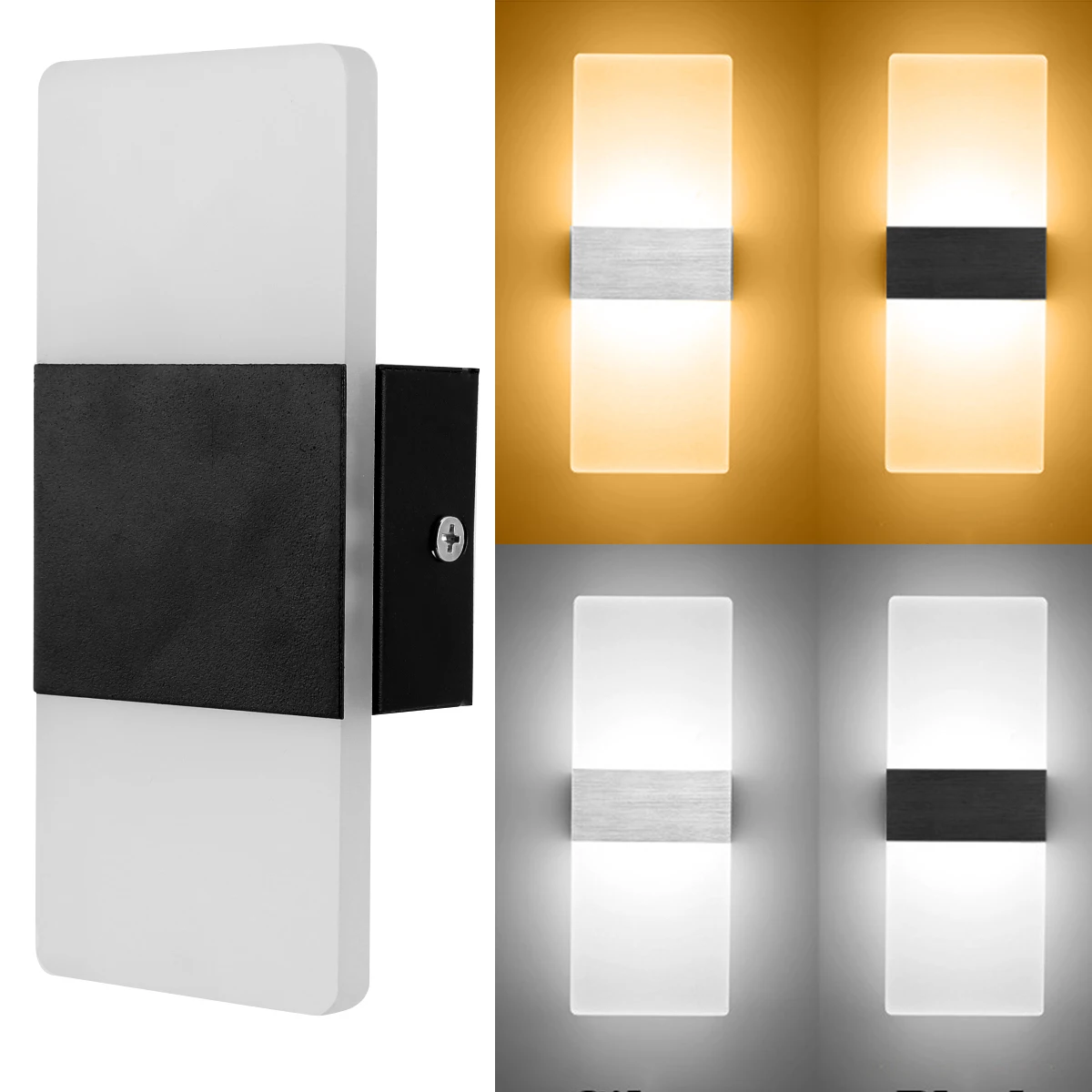 

Modern Rectangular High brightness LED Wall Light Down Cube Sconce Lighting Lamp Fixture Mount Room Decor