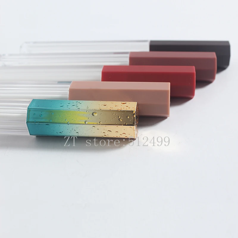 

6ml 10/30/50pcs Empty Cosmetic Lip Gloss Tube,DIY Eight Sides Lip Balm Container with Silver Lid,Refillable Clear Bottle Package