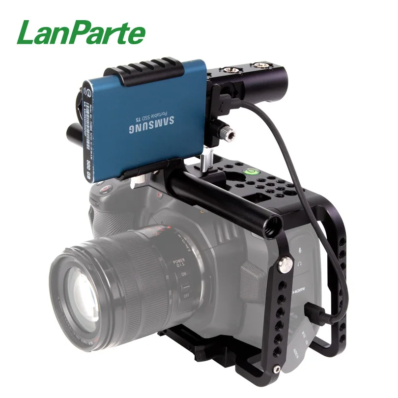 Lanparte BMPCC 6K 4K клетка для камеры SSD T5 зажим Samsung Blackmagic Design Pocket 4K|Аксессуары