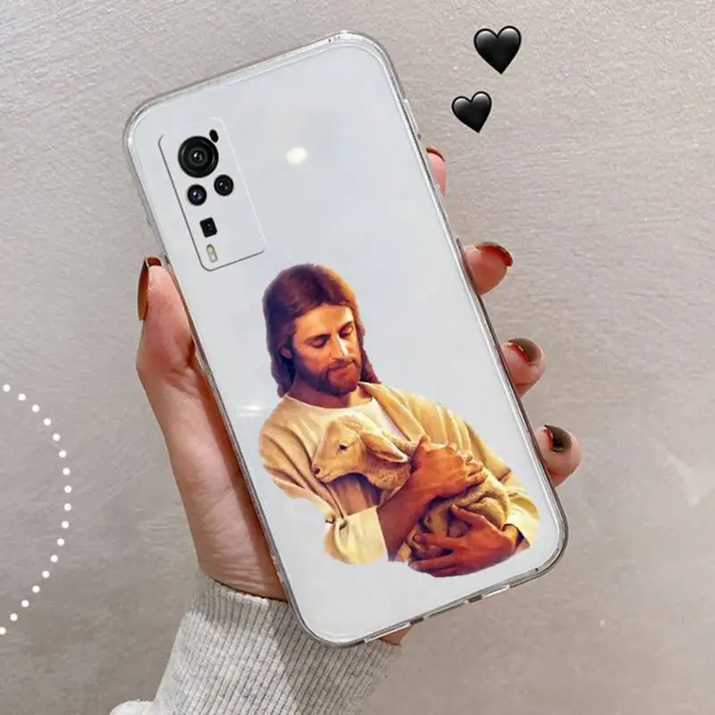 

Christian Religious Jesus Faith Phone Case Transparent for vivo X 50 60 30 21 27 20 7 9 i s pro plus protective shell cover