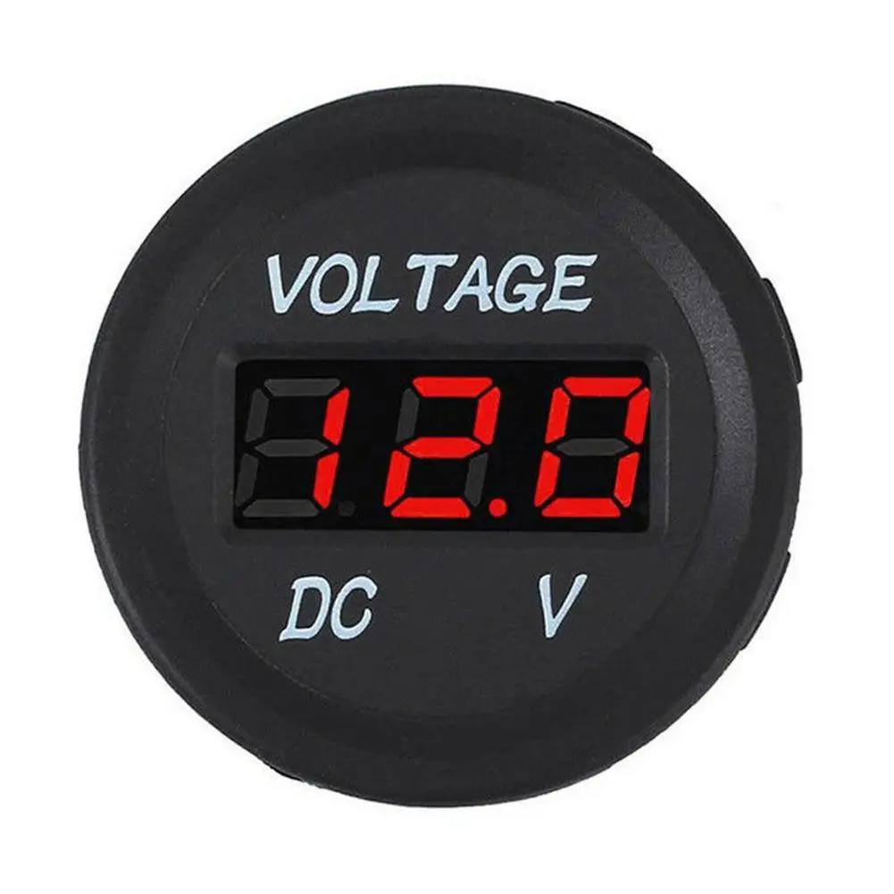 1 шт. светодиодный вольтметр постоянного тока круглый водонепроницаемый Авто