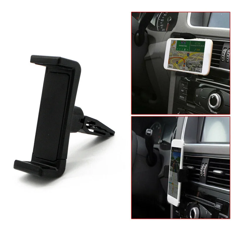

Car Air Vent Mobile Cell Phone Trim Mount Holder Cradle Stand 360 Rotatable 5.5-8.8cm Stretchable Black Universal Interior Parts
