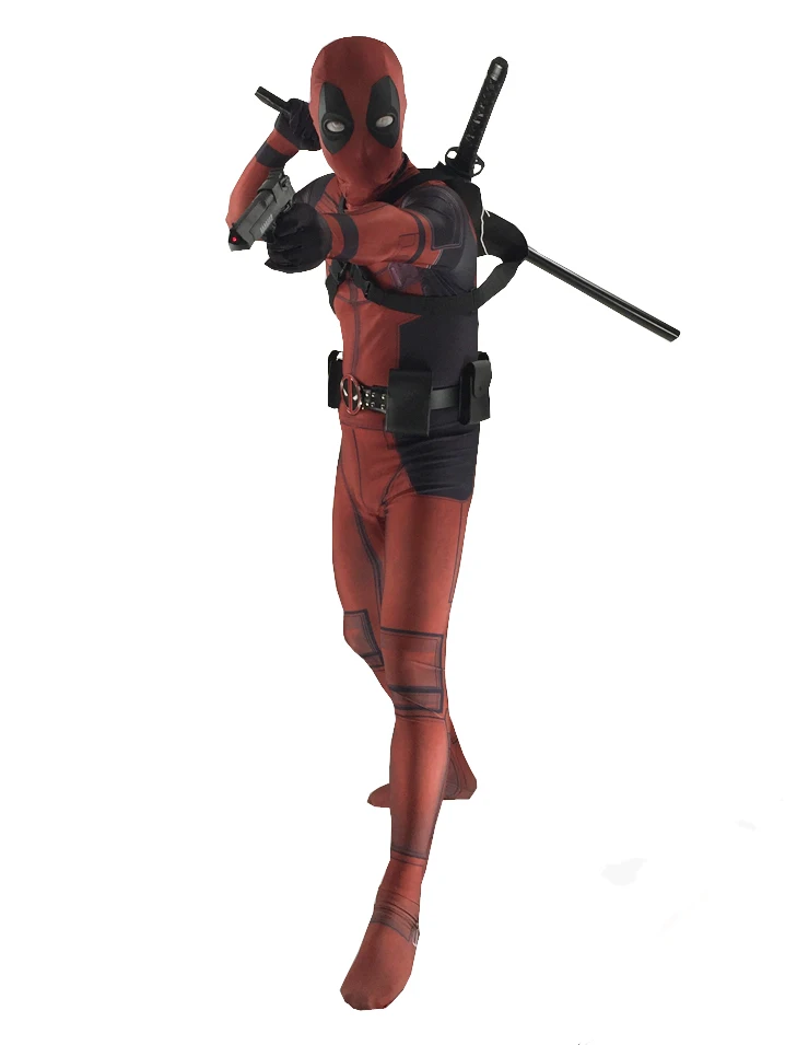 Костюм для косплея Deadpool костюм взрослых и детей 3D из лайкры супергероя Человека