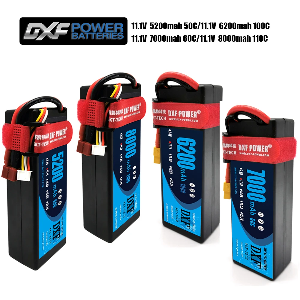 Литий-полимерный аккумулятор DXF 3S 11 1 В 5200 мАч 6200 7000 8000 50C 100C 60C 110C Жесткий Чехол для