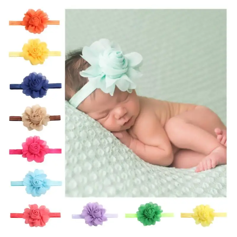 Diademas de flores para ni&ntilde;a, accesorios para el cabello, diadema de gasa, diadema de flores, TXTB1-0