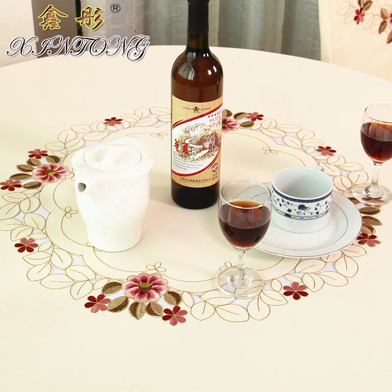 Скатерть с вышивкой в европейском саду круглая скатерть для обеденного стола