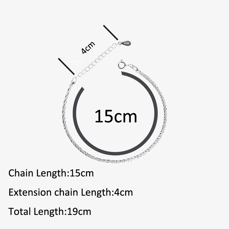 

New 925 Sterling Silver Gypsophila Adjustable Bracelet & Bangle For Women Fine Fashion Jewelry Wedding Party Gift