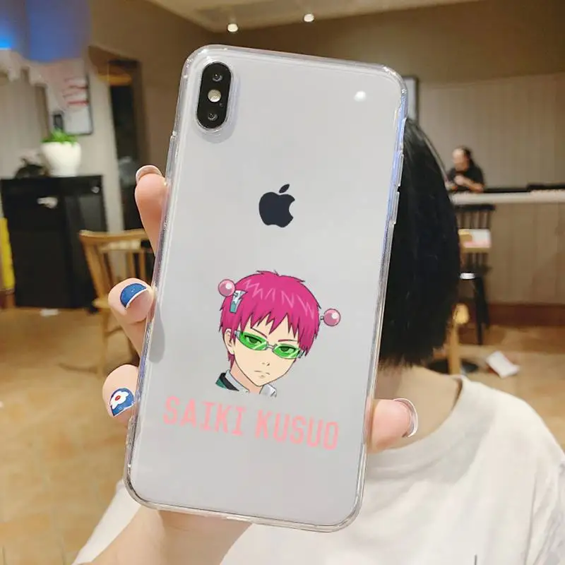 

The Disastrous Life of Saiki K Saiki Kusuo Phone Case Transparent soft For iphone 5 se 6 6s 7 8 11 12 plus mini x xs xr pro max