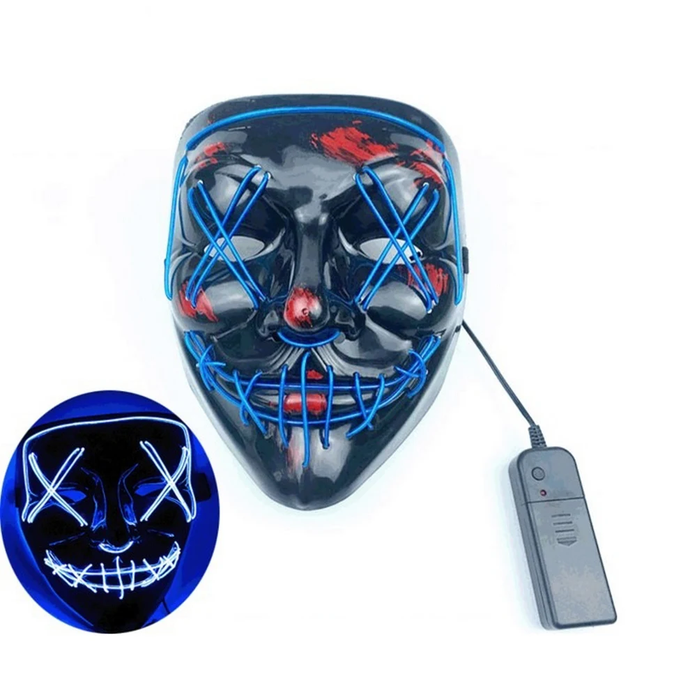 Маска для Хэллоуина светодиодный светильник Забавные Маски маска выборов