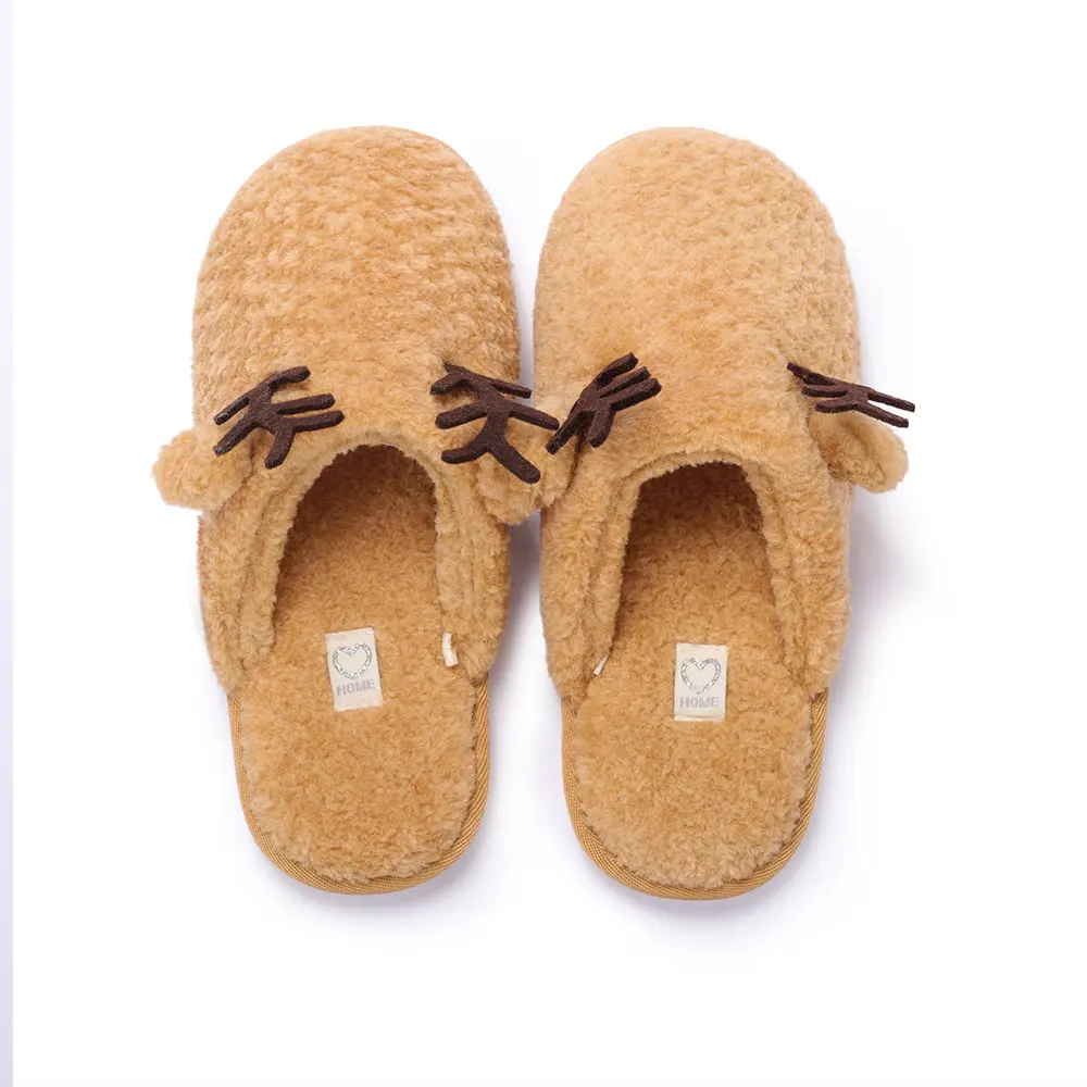 

Dacomfy Women Winter Slippers Elk Deer House Slippers Indoor Home Slippers Fashion Warm Shoes Woman Slip on Flats Floor Shoes