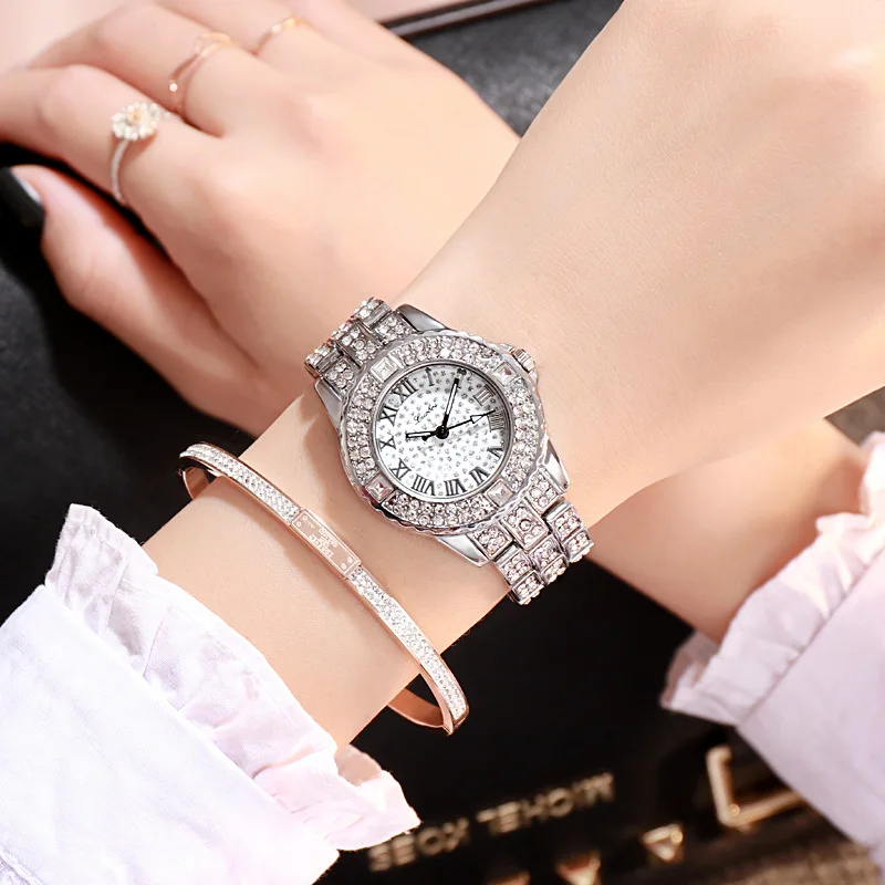 Montre femme, новинка, женские часы, стразы, женский браслет, наручные часы, женские модные часы, женские аналоговые кварцевые часы из сплава, BM207