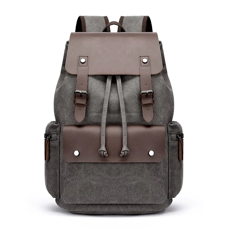 Винтажный холщовый рюкзак сумки для ноутбука мужской школы и колледжа дорожные
